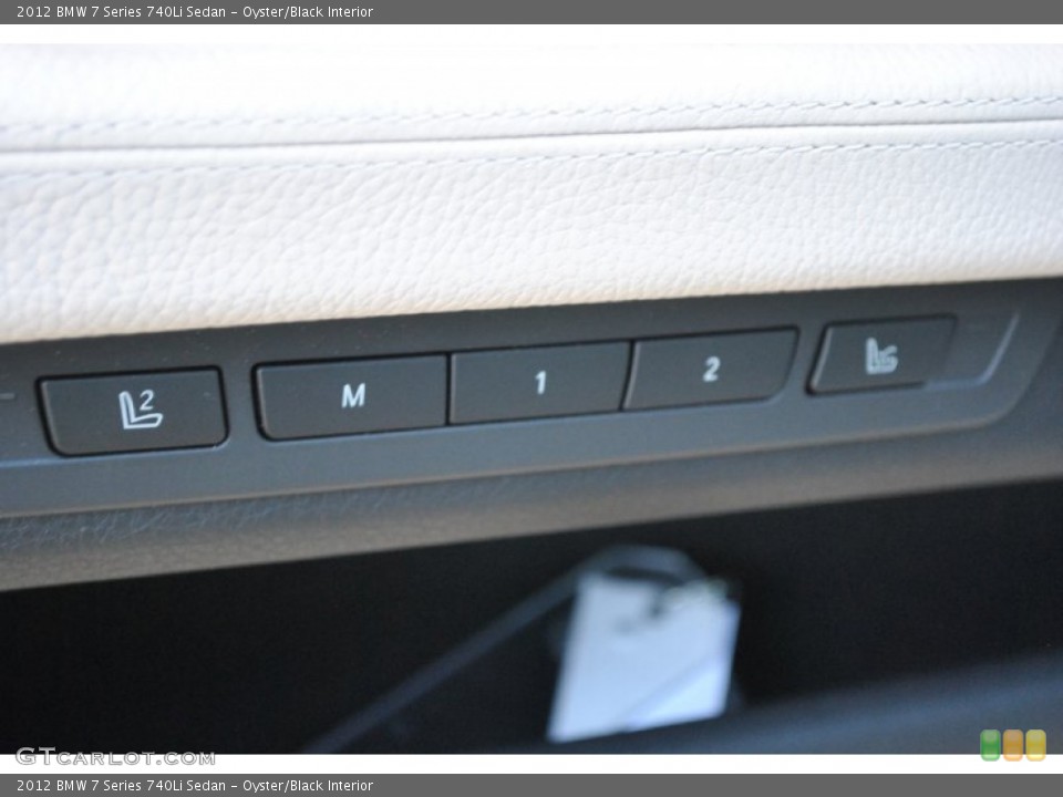 Oyster/Black Interior Controls for the 2012 BMW 7 Series 740Li Sedan #50191932