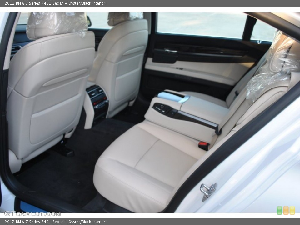 Oyster/Black Interior Photo for the 2012 BMW 7 Series 740Li Sedan #50191947
