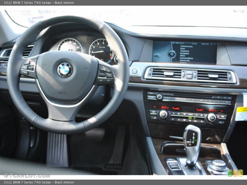 Black Interior Dashboard for the 2012 BMW 7 Series 740i Sedan #50192163