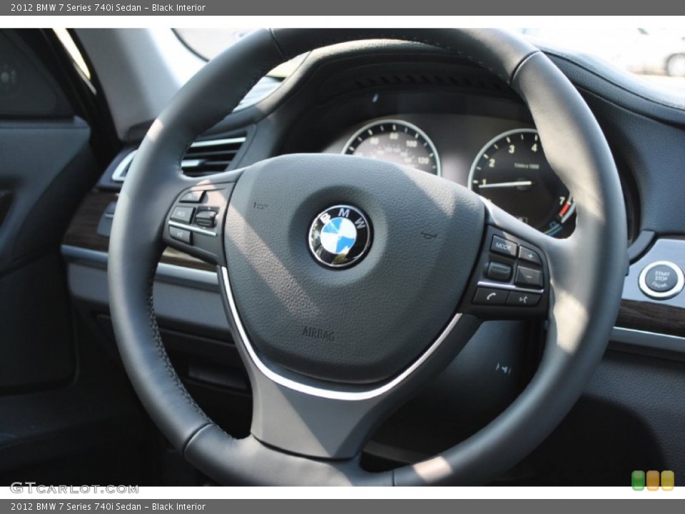 Black Interior Steering Wheel for the 2012 BMW 7 Series 740i Sedan #50192187
