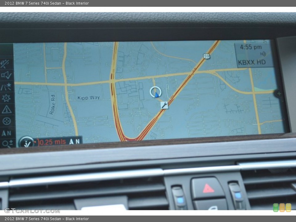 Black Interior Navigation for the 2012 BMW 7 Series 740i Sedan #50192364