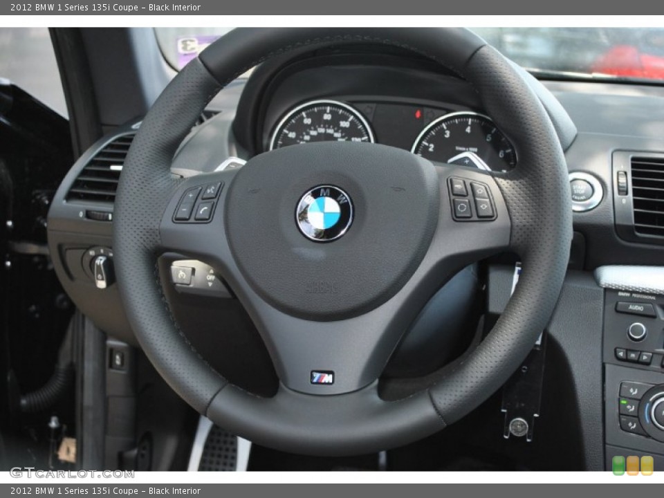Black Interior Steering Wheel for the 2012 BMW 1 Series 135i Coupe #50192565