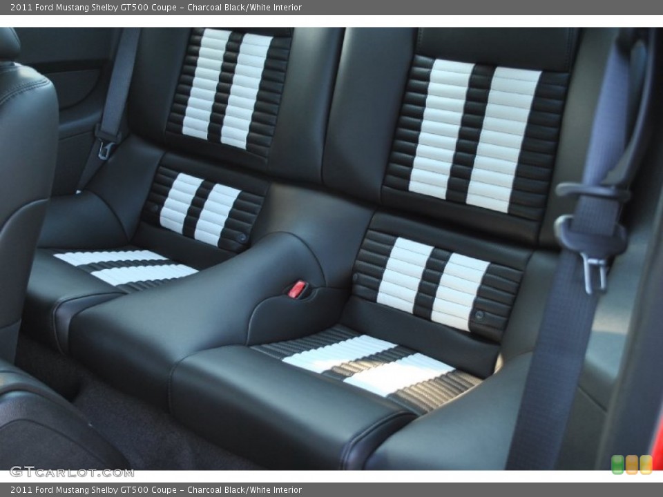 Charcoal Black/White Interior Photo for the 2011 Ford Mustang Shelby GT500 Coupe #50192862