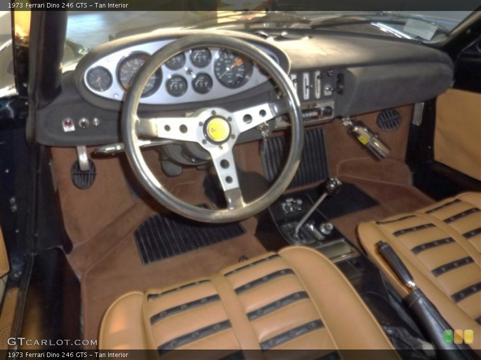 Tan 1973 Ferrari Dino Interiors