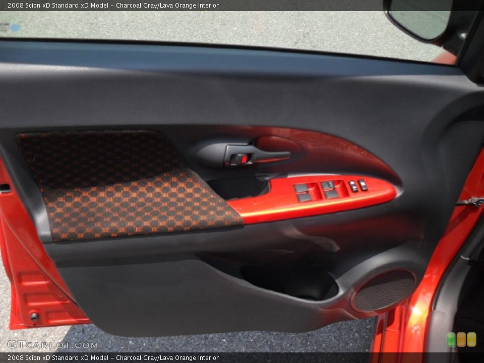 Charcoal Gray/Lava Orange Interior Door Panel for the 2008 Scion xD  #50195556