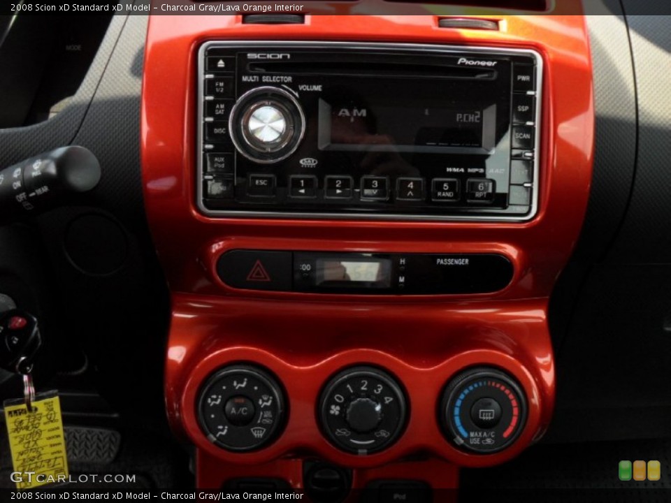 Charcoal Gray/Lava Orange Interior Controls for the 2008 Scion xD  #50195634