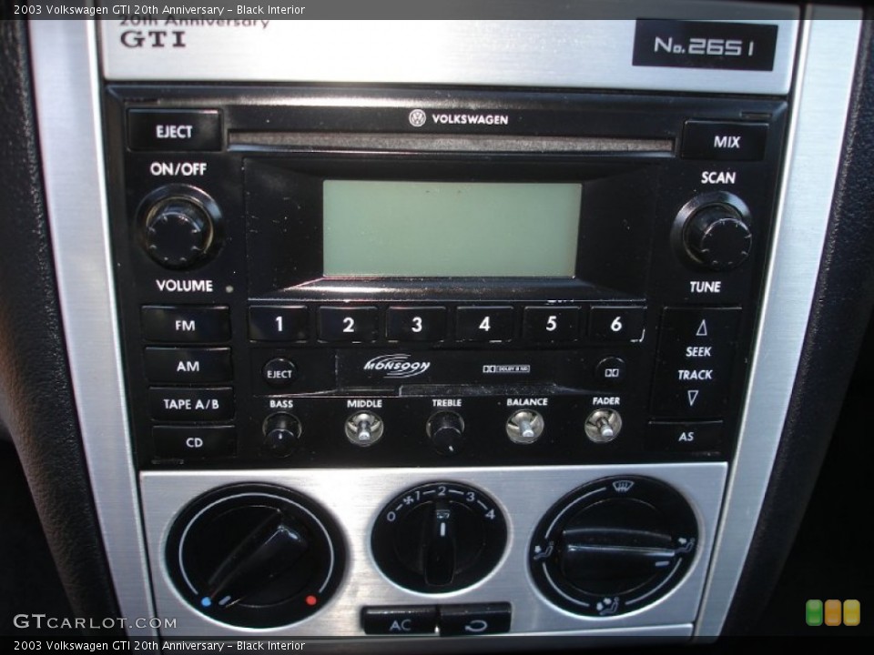 Black Interior Controls for the 2003 Volkswagen GTI 20th Anniversary #50198523