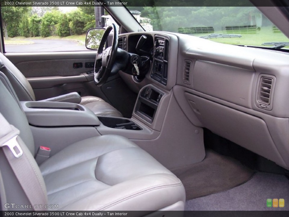 Tan Interior Photo for the 2003 Chevrolet Silverado 3500 LT Crew Cab 4x4 Dually #50198628