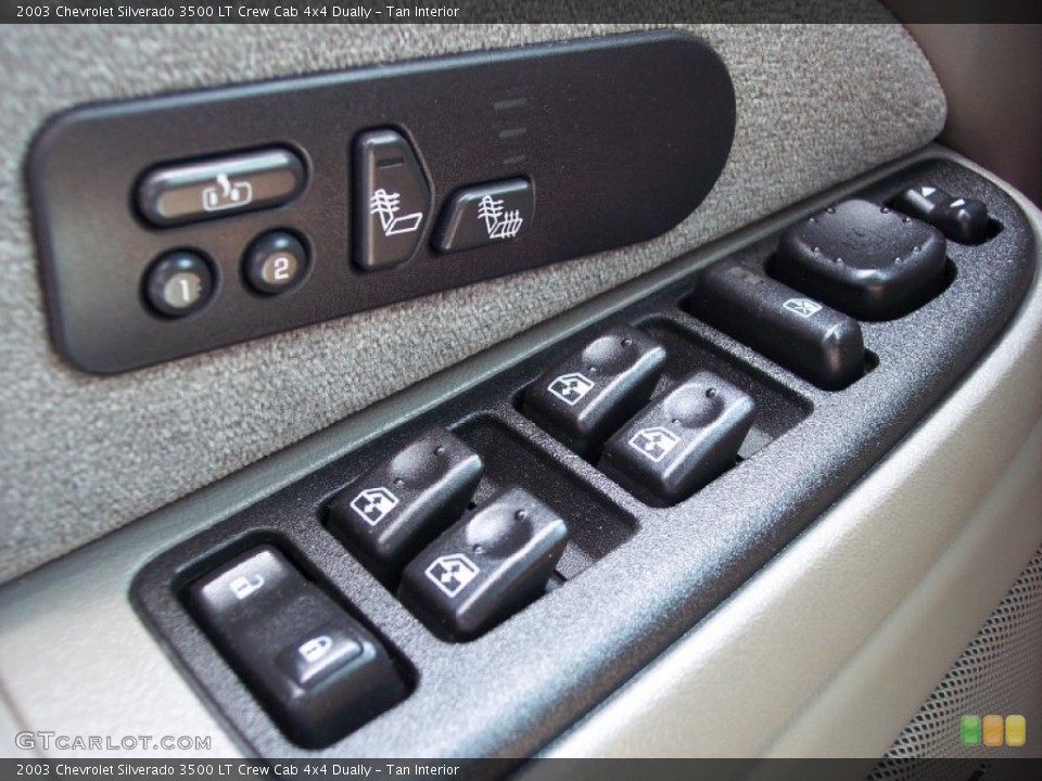 Tan Interior Controls for the 2003 Chevrolet Silverado 3500 LT Crew Cab 4x4 Dually #50198847