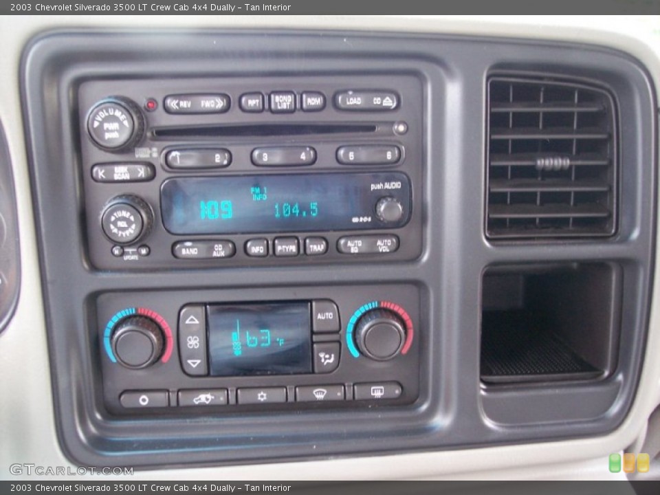 Tan Interior Controls for the 2003 Chevrolet Silverado 3500 LT Crew Cab 4x4 Dually #50198862