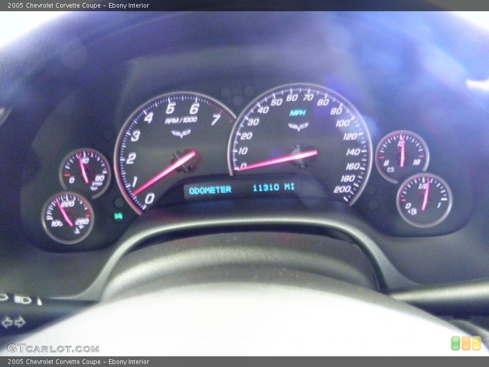 Ebony Interior Gauges for the 2005 Chevrolet Corvette Coupe #50199789