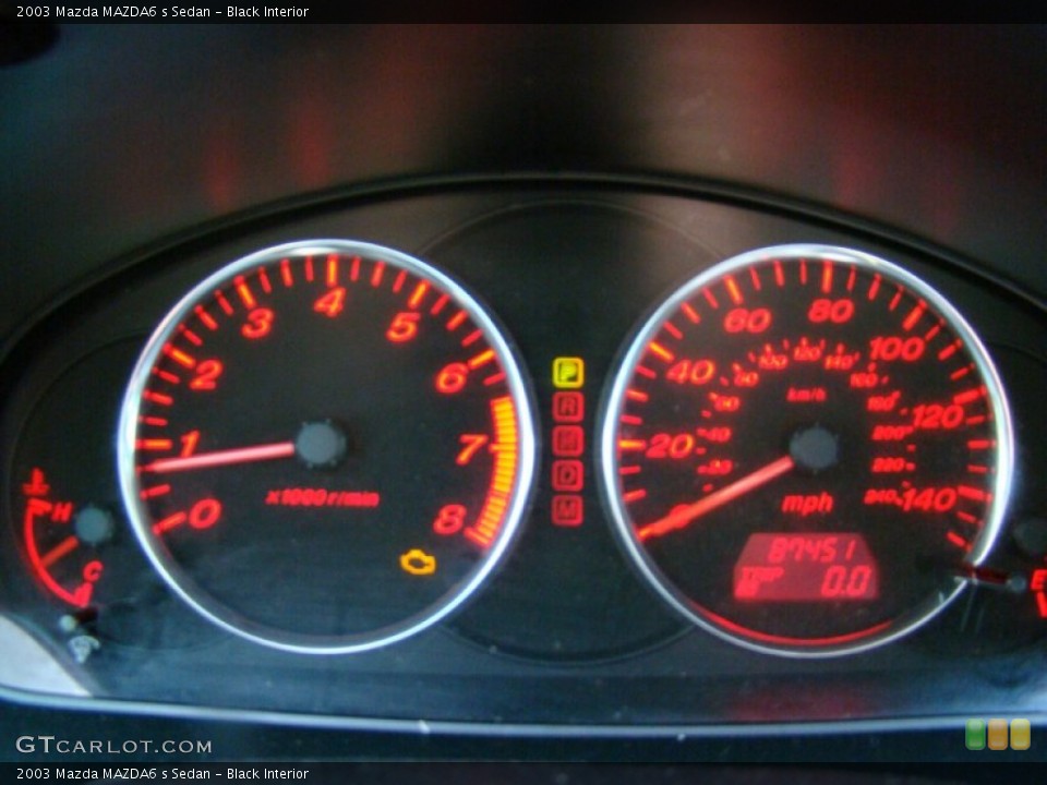 Black Interior Gauges for the 2003 Mazda MAZDA6 s Sedan #50201064