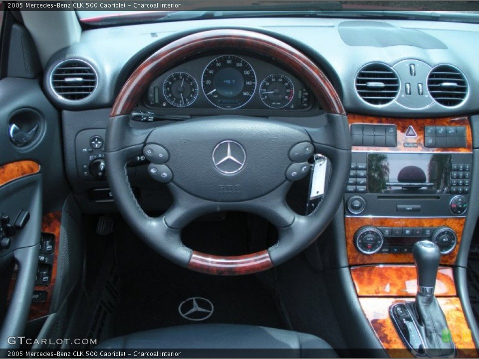 Charcoal Interior Steering Wheel for the 2005 Mercedes-Benz CLK 500 Cabriolet #50202198