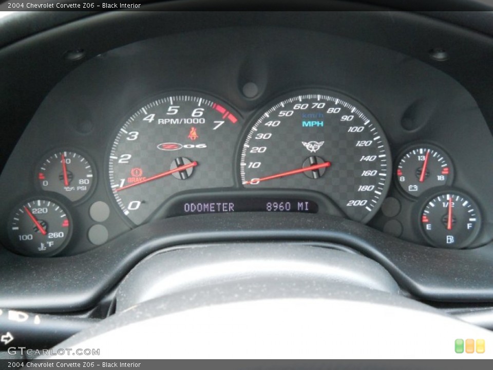 Black Interior Gauges for the 2004 Chevrolet Corvette Z06 #50203530
