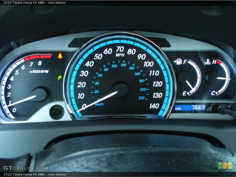 Ivory Interior Gauges for the 2010 Toyota Venza V6 AWD #50204556