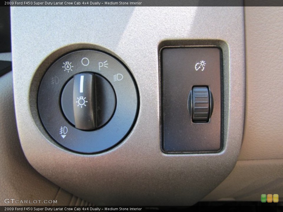 Medium Stone Interior Controls for the 2009 Ford F450 Super Duty Lariat Crew Cab 4x4 Dually #50204940
