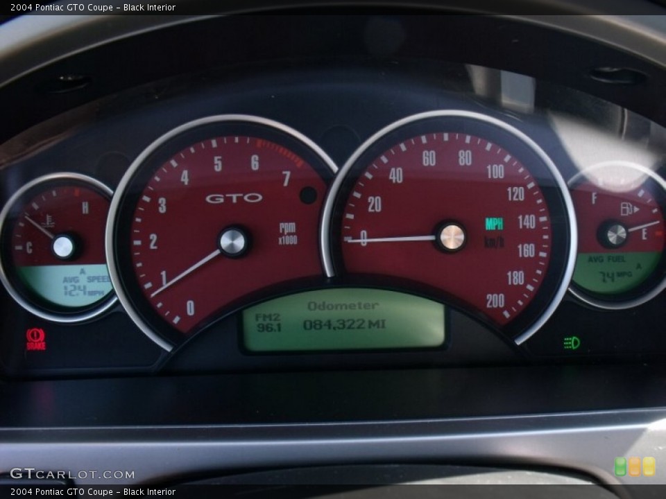 Black Interior Gauges for the 2004 Pontiac GTO Coupe #50206533