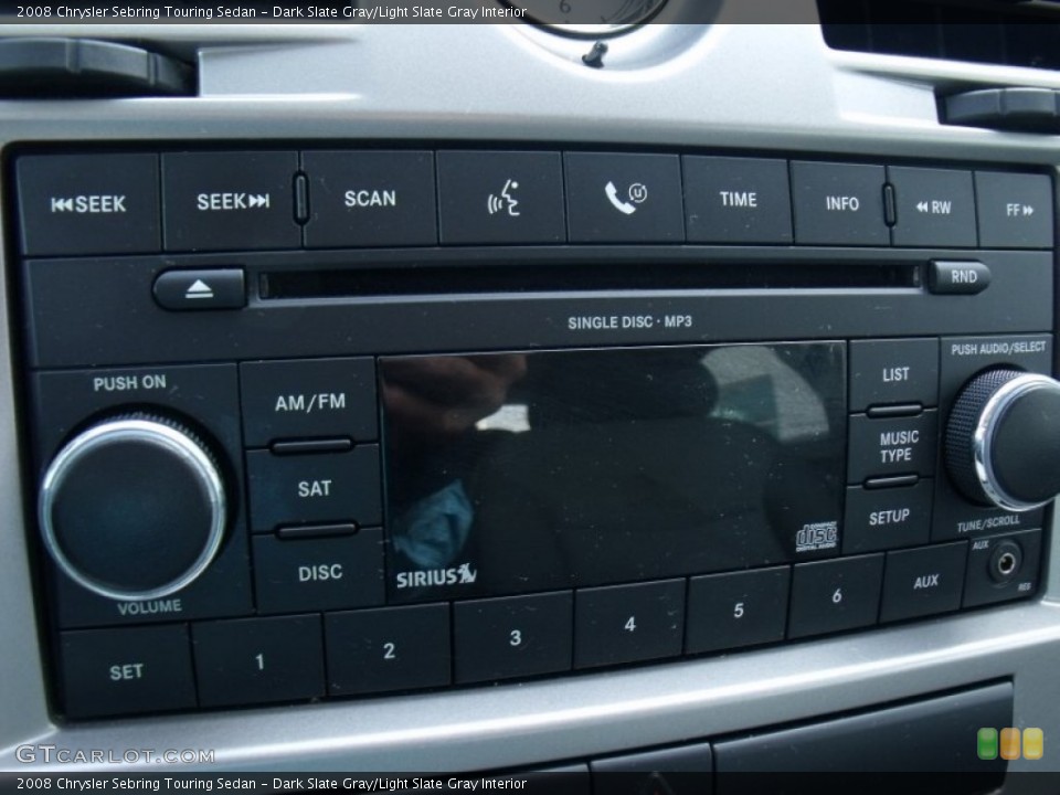 Dark Slate Gray/Light Slate Gray Interior Controls for the 2008 Chrysler Sebring Touring Sedan #50208651
