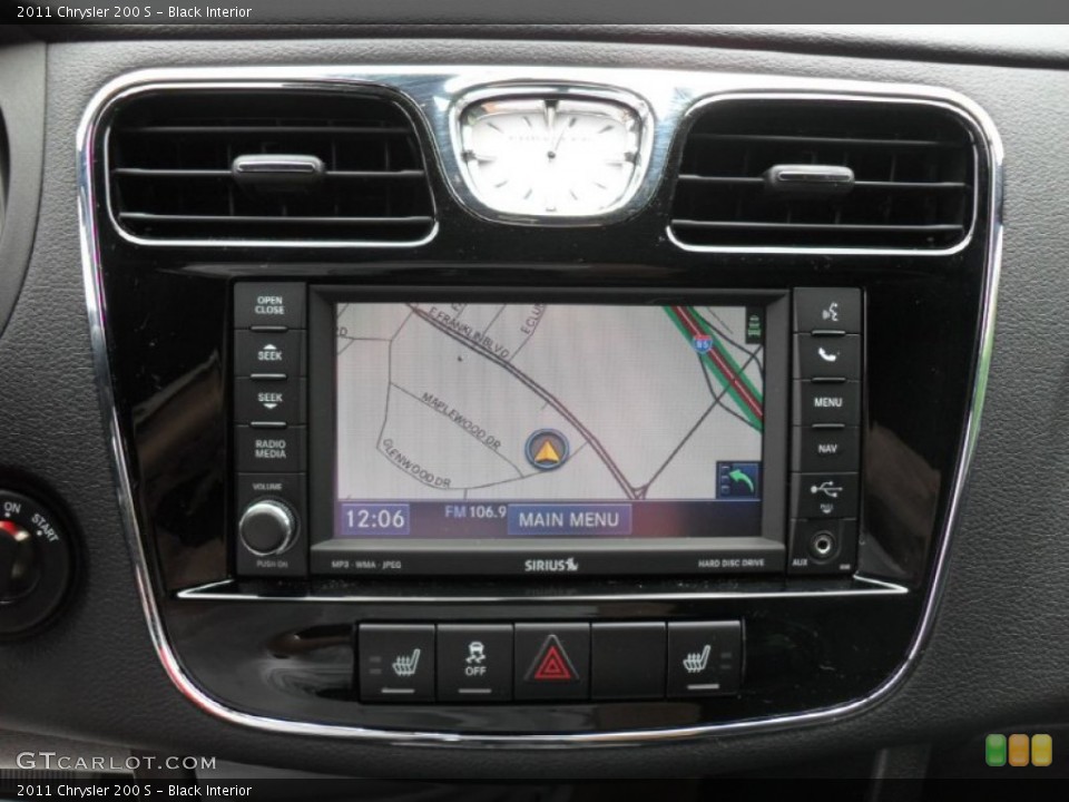 Black Interior Navigation for the 2011 Chrysler 200 S #50220420