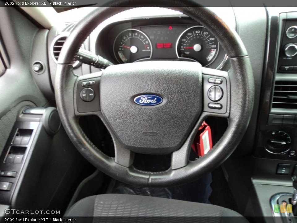Black Interior Steering Wheel for the 2009 Ford Explorer XLT #50222919