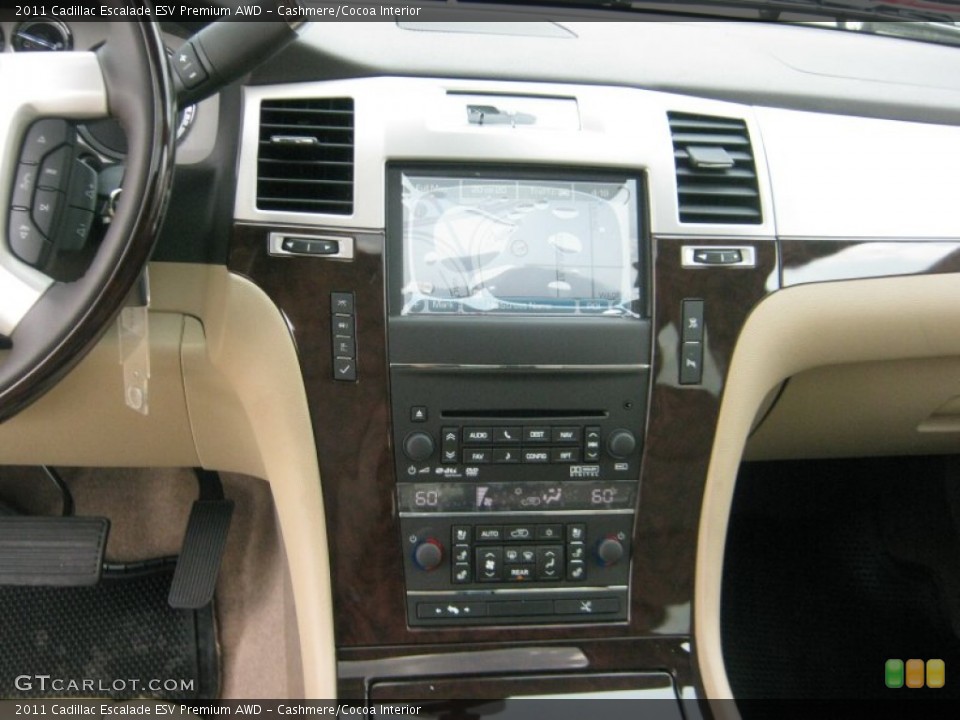 Cashmere/Cocoa Interior Controls for the 2011 Cadillac Escalade ESV Premium AWD #50223255