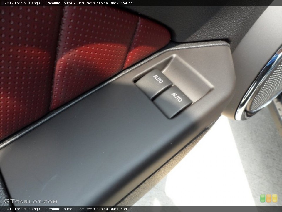 Lava Red/Charcoal Black Interior Controls for the 2012 Ford Mustang GT Premium Coupe #50227023