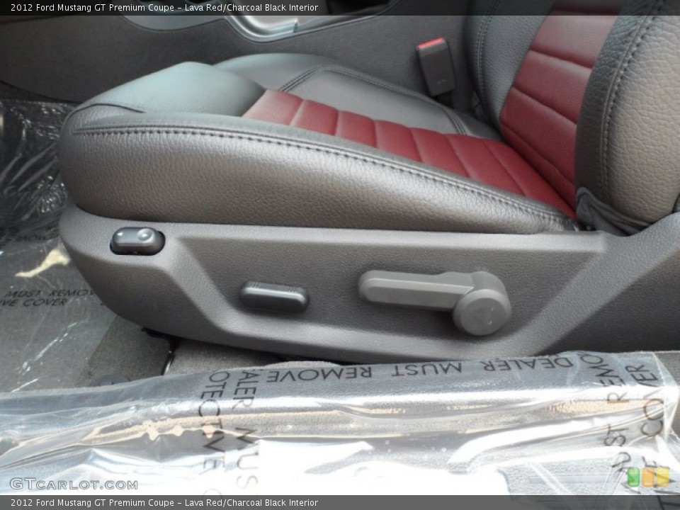 Lava Red/Charcoal Black Interior Controls for the 2012 Ford Mustang GT Premium Coupe #50227032