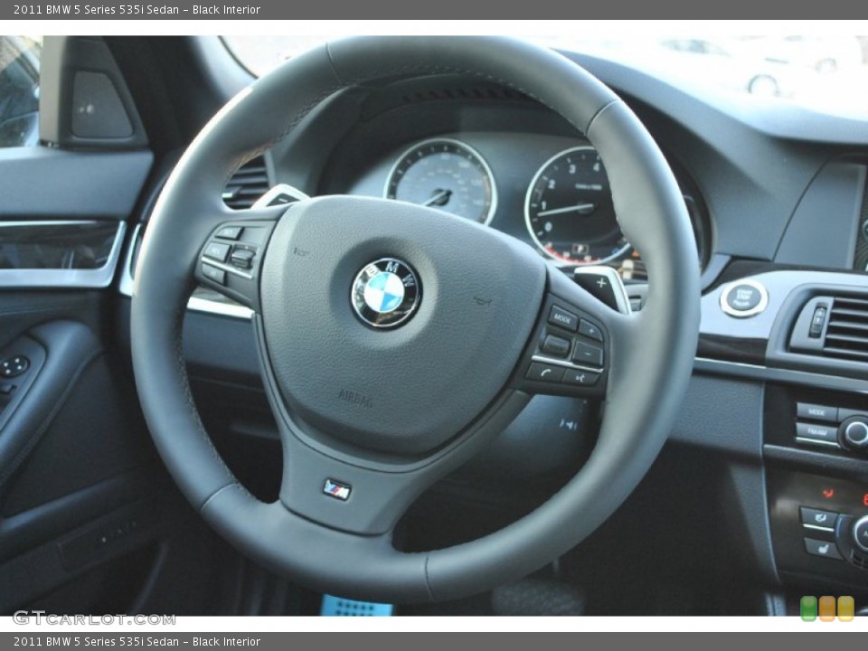 Black Interior Steering Wheel for the 2011 BMW 5 Series 535i Sedan #50227794