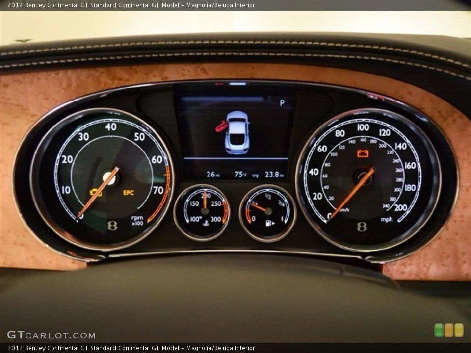Magnolia/Beluga Interior Gauges for the 2012 Bentley Continental GT  #50231710