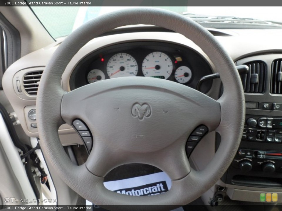 Taupe Interior Steering Wheel for the 2001 Dodge Grand Caravan Sport #50233507