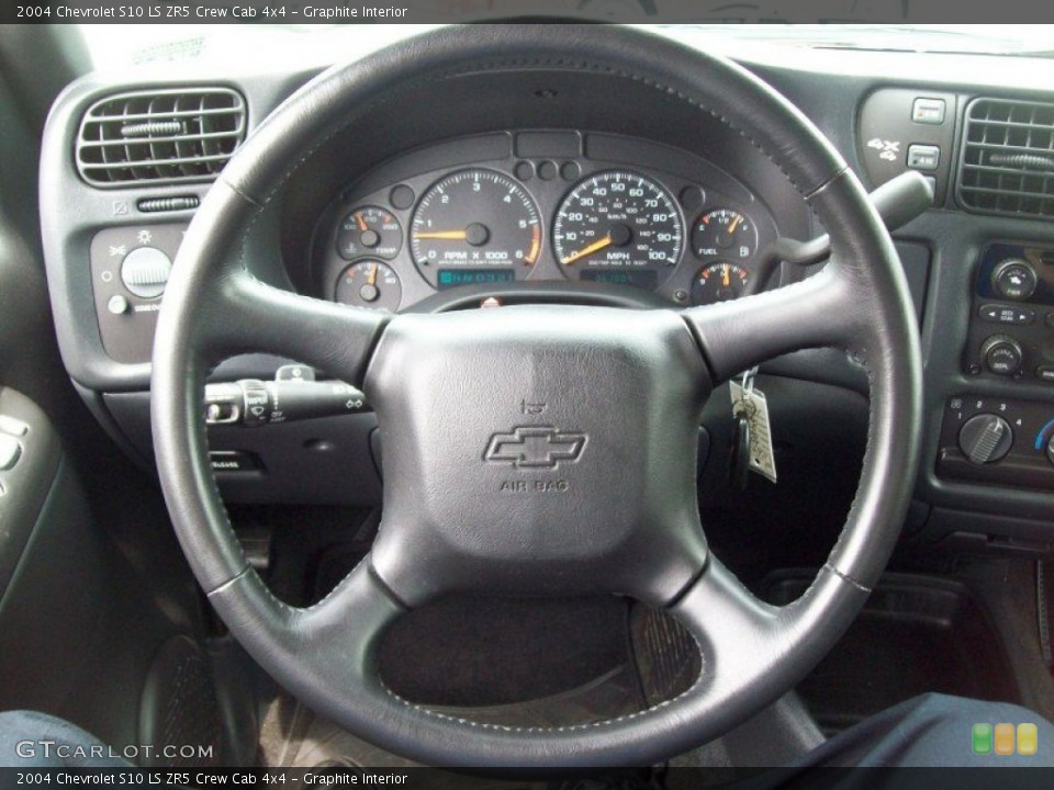 Graphite Interior Steering Wheel for the 2004 Chevrolet S10 LS ZR5 Crew Cab 4x4 #50236903