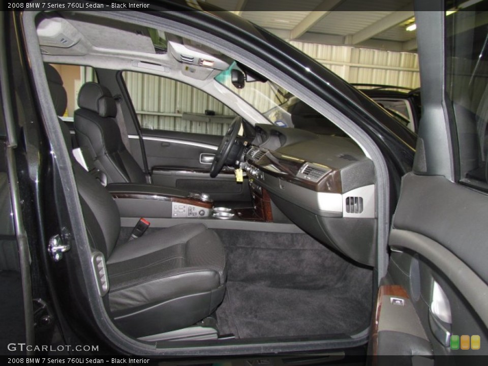 Black Interior Photo for the 2008 BMW 7 Series 760Li Sedan #50242441