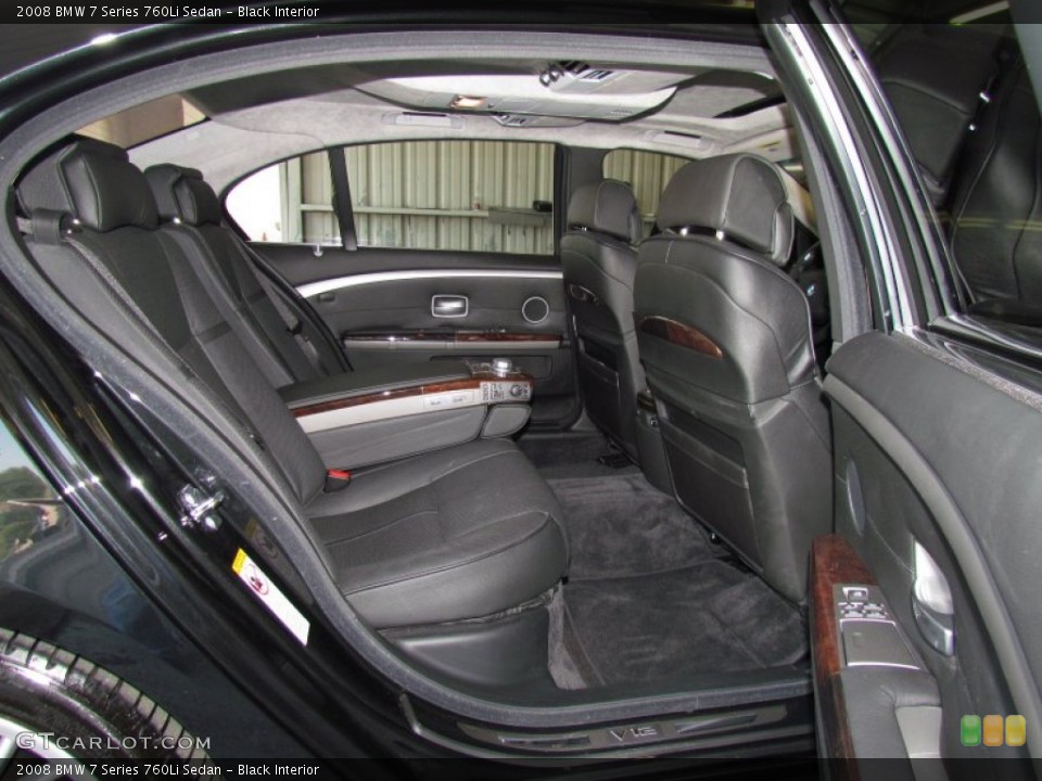 Black Interior Photo for the 2008 BMW 7 Series 760Li Sedan #50242459