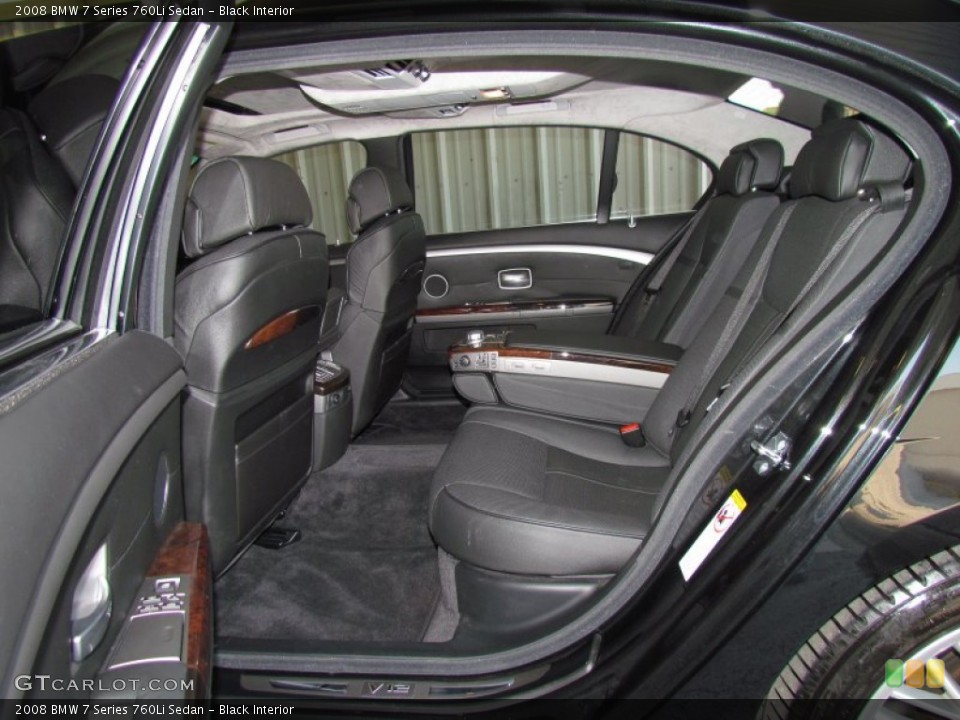 Black Interior Photo for the 2008 BMW 7 Series 760Li Sedan #50242474