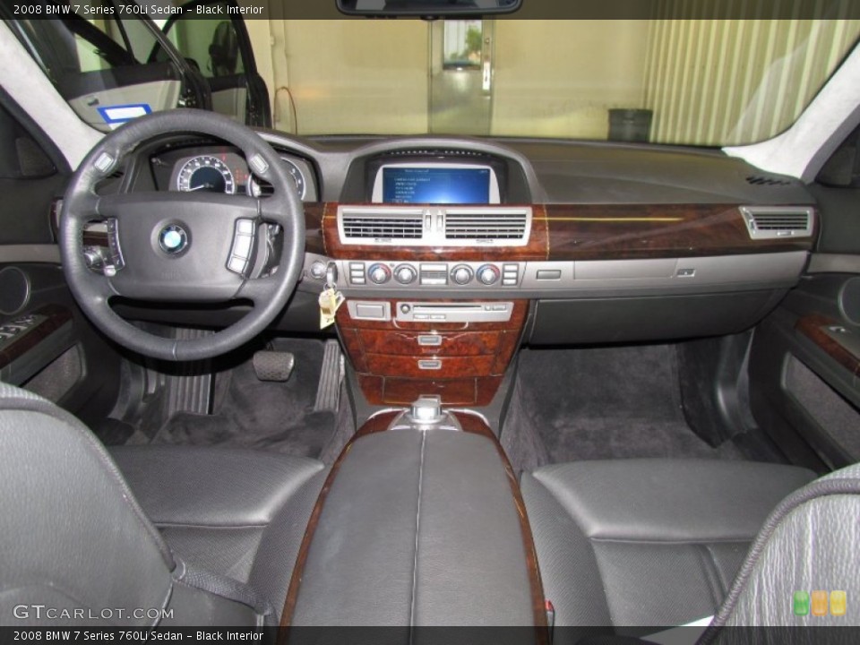 Black Interior Dashboard for the 2008 BMW 7 Series 760Li Sedan #50242501