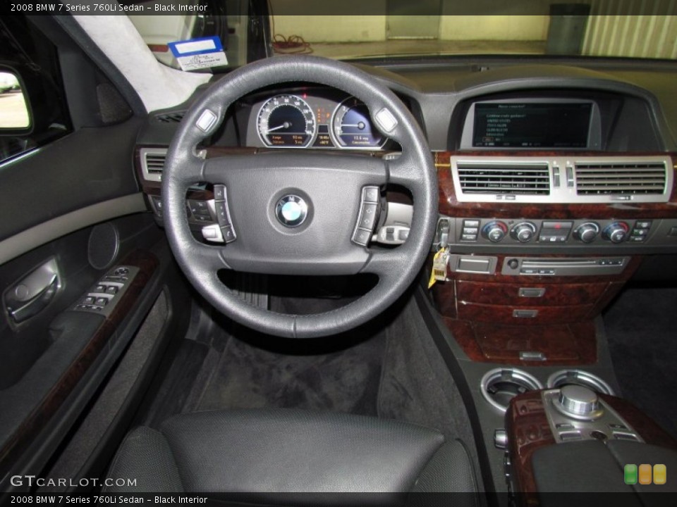 Black Interior Dashboard for the 2008 BMW 7 Series 760Li Sedan #50242519