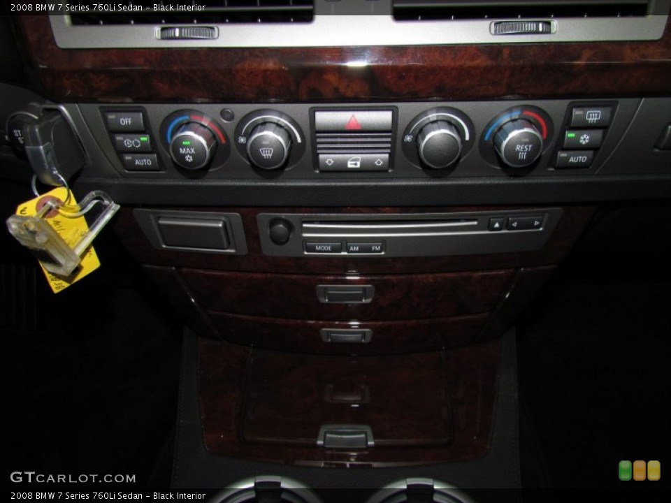 Black Interior Controls for the 2008 BMW 7 Series 760Li Sedan #50242564