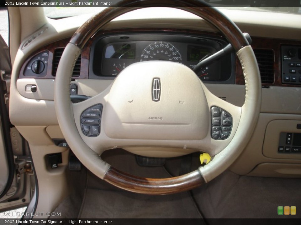 Light Parchment Interior Steering Wheel for the 2002 Lincoln Town Car Signature #50244334