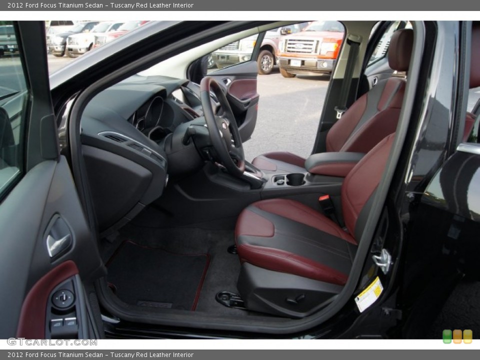 Tuscany Red Leather Interior Photo for the 2012 Ford Focus Titanium Sedan #50247913