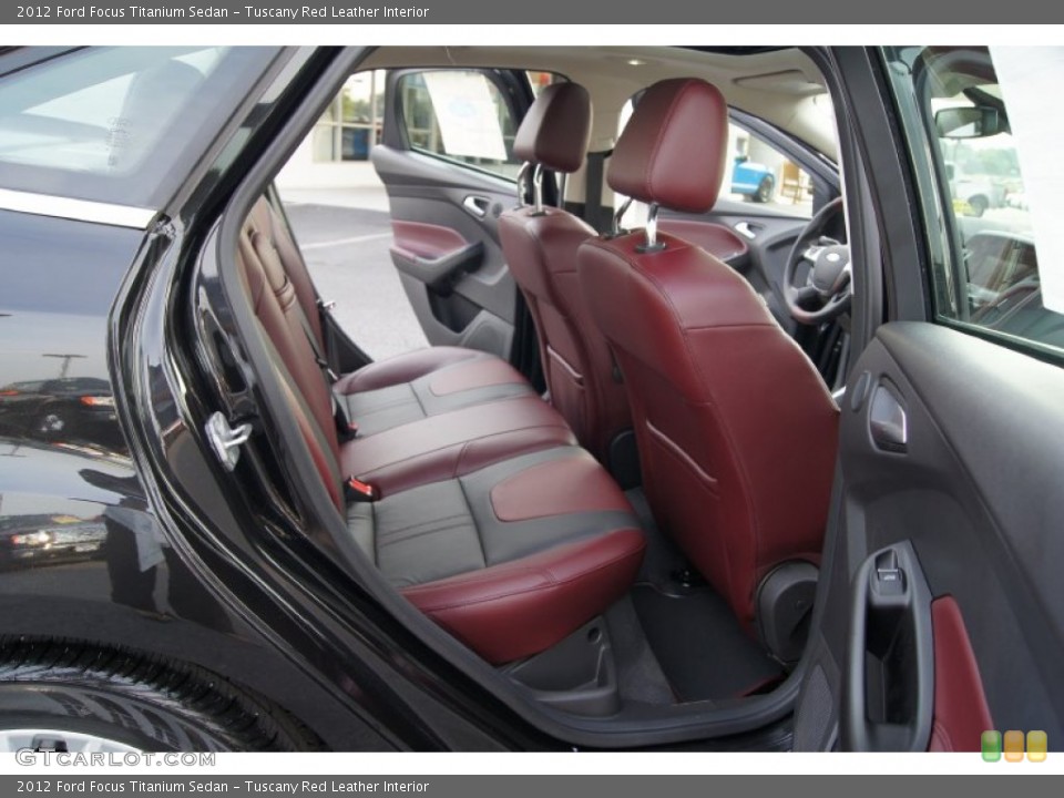 Tuscany Red Leather Interior Photo for the 2012 Ford Focus Titanium Sedan #50247940
