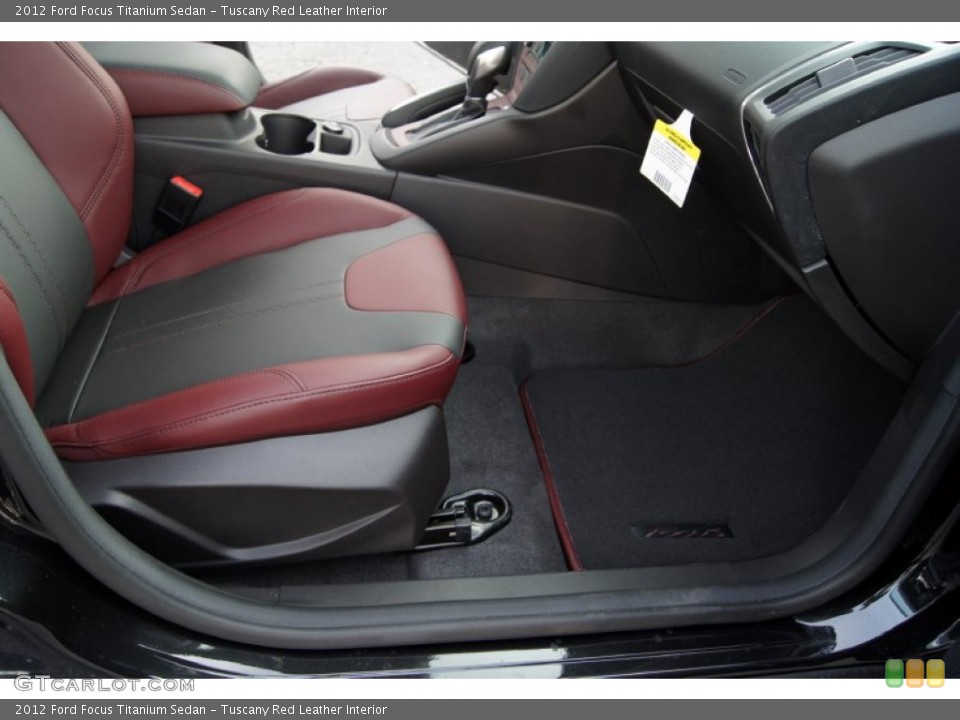 Tuscany Red Leather Interior Photo for the 2012 Ford Focus Titanium Sedan #50247946
