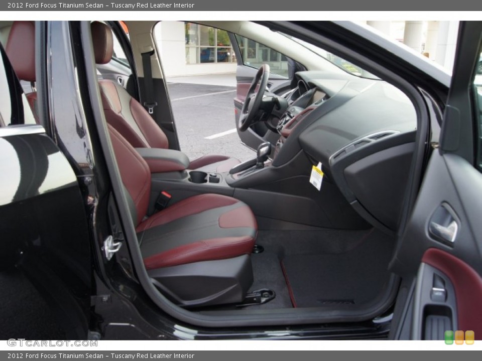 Tuscany Red Leather Interior Photo for the 2012 Ford Focus Titanium Sedan #50247955