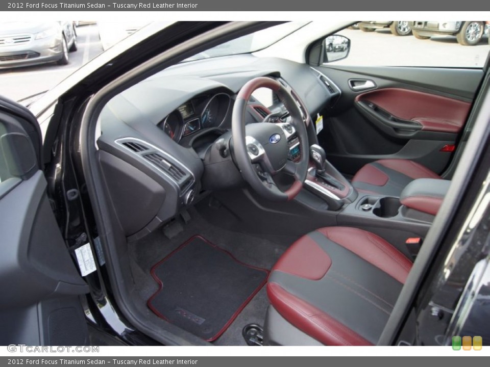 Tuscany Red Leather Interior Photo for the 2012 Ford Focus Titanium Sedan #50248051