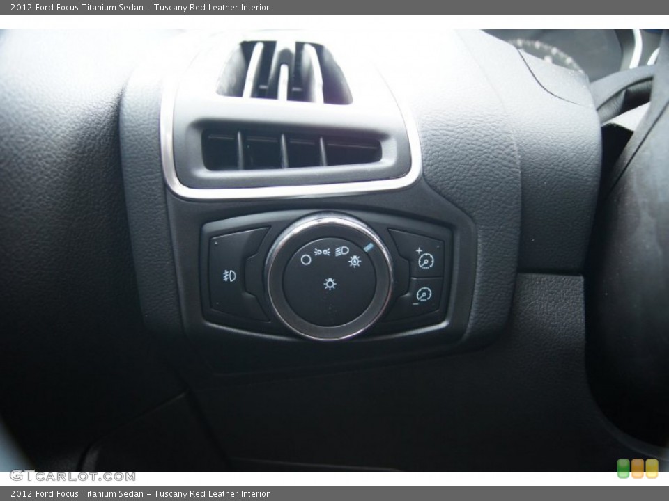 Tuscany Red Leather Interior Controls for the 2012 Ford Focus Titanium Sedan #50248180