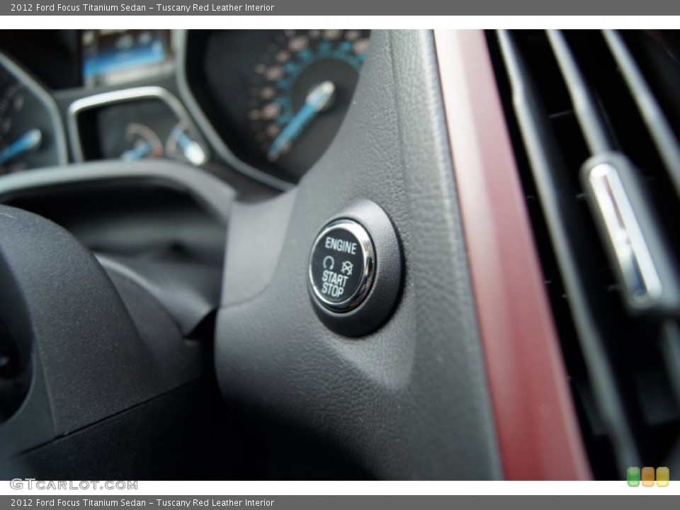 Tuscany Red Leather Interior Controls for the 2012 Ford Focus Titanium Sedan #50248189