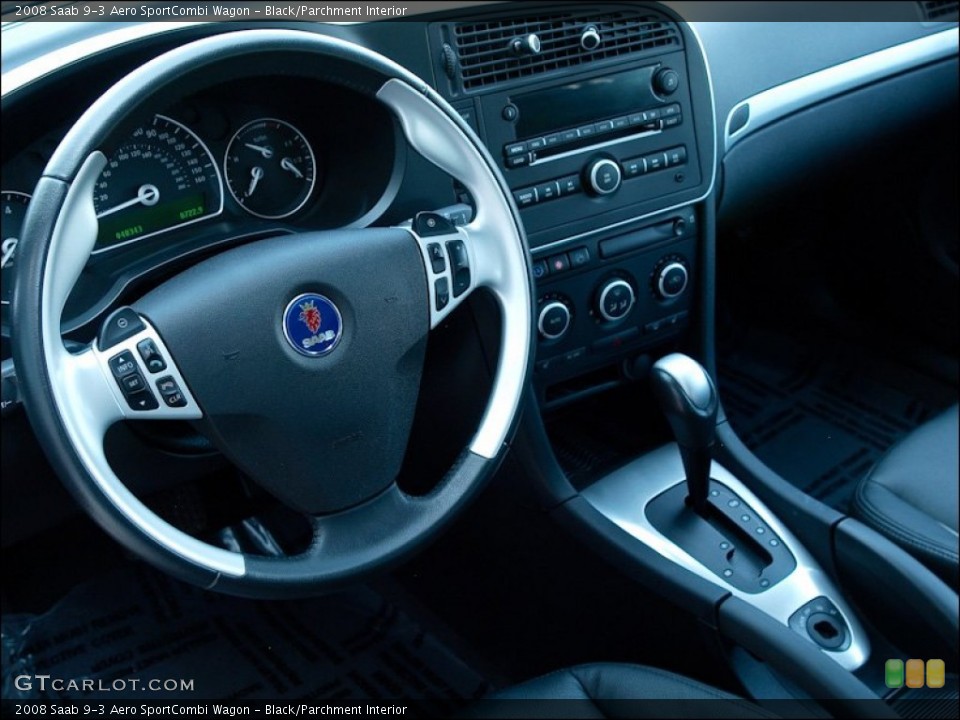 Black/Parchment Interior Photo for the 2008 Saab 9-3 Aero SportCombi Wagon #50259263