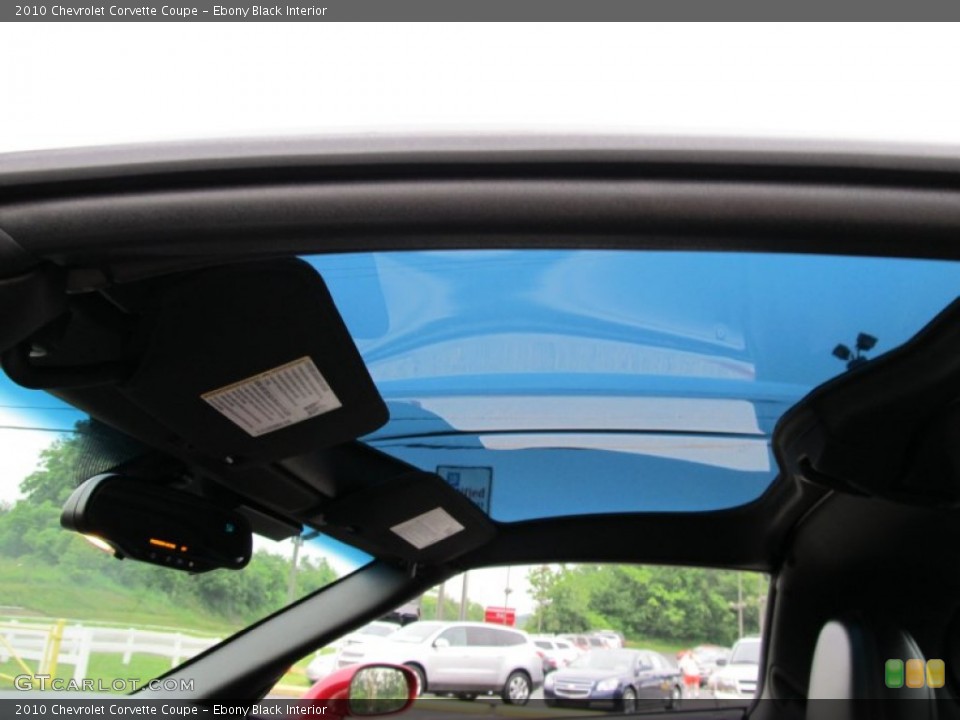 Ebony Black Interior Sunroof for the 2010 Chevrolet Corvette Coupe #50260088