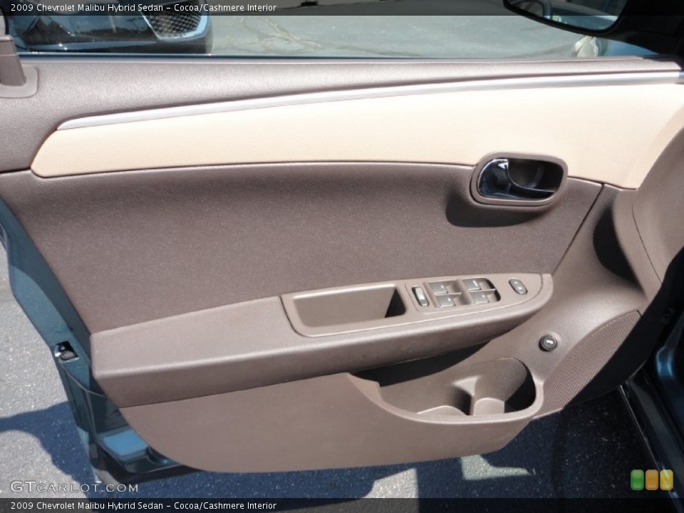 Cocoa/Cashmere Interior Door Panel for the 2009 Chevrolet Malibu Hybrid Sedan #50262365
