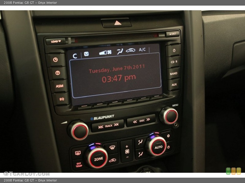 Onyx Interior Controls for the 2008 Pontiac G8 GT #50263340