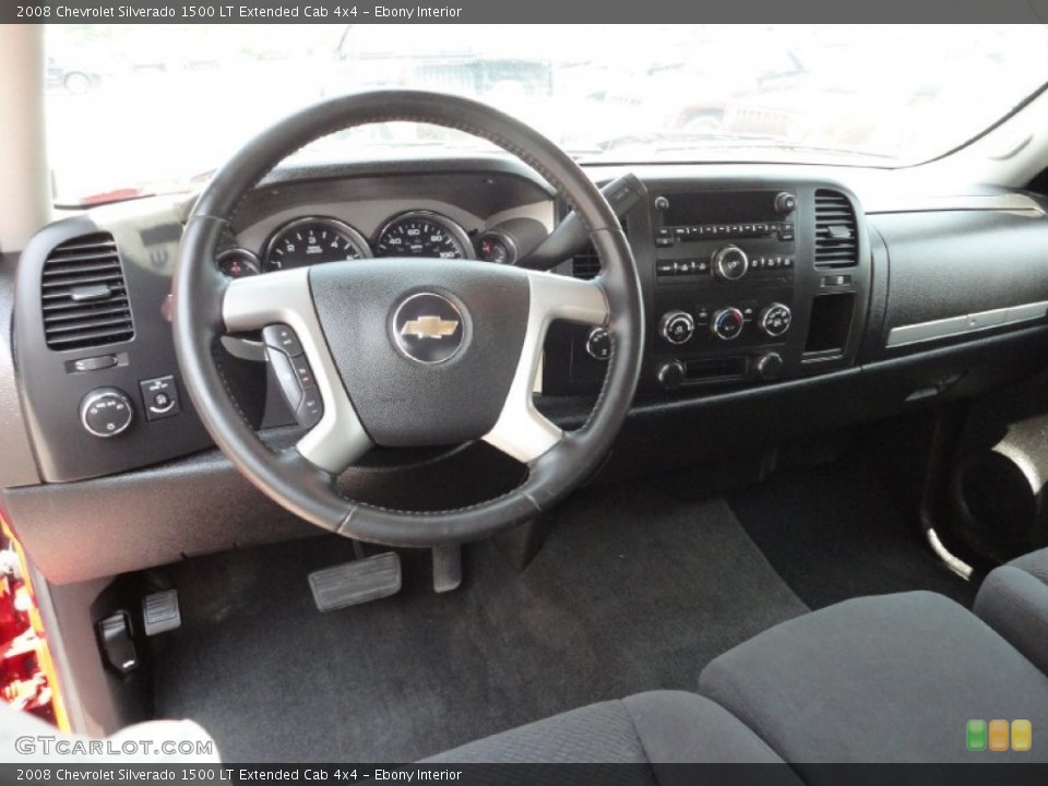 Ebony Interior Dashboard for the 2008 Chevrolet Silverado 1500 LT Extended Cab 4x4 #50269947